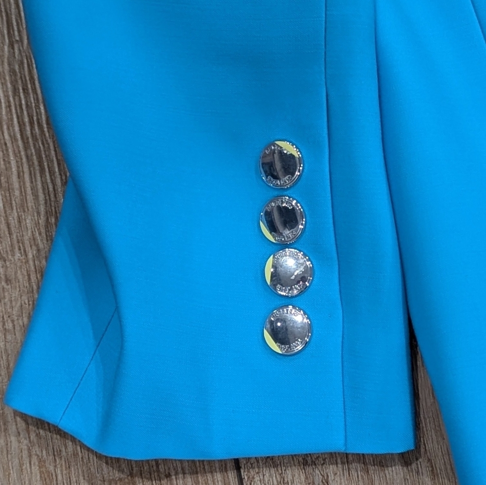 $2590 Mens BURBERRY Wool Tailored Jacket Blazer Bright Opal Blue 54 US 44 - Picture 6 of 10